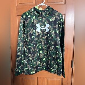 Under Armour Boys' Green Camo Hoodie